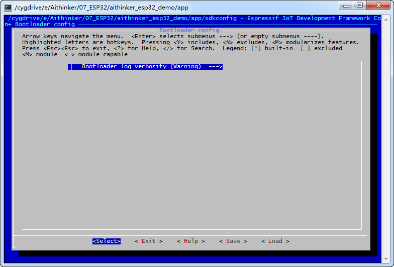 esp32:examples:menuconfig:bootloader_show.png
