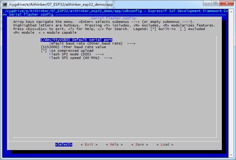 esp32:examples:menuconfig:serial_flash_config.png